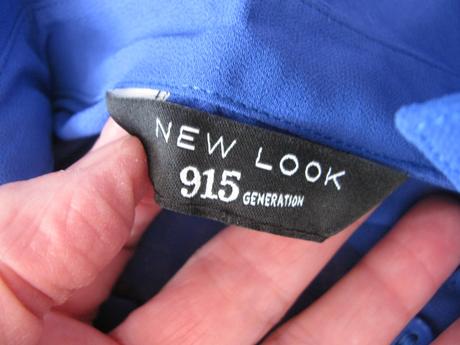 Letní modrá lehká halenka bez rukávu, new look,134