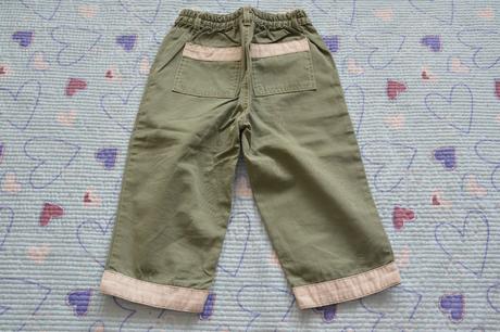 Khaki letní plátěné kalhoty, baby mac,86