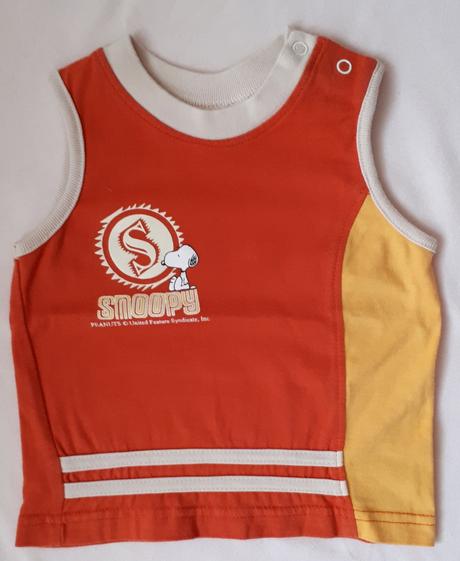 Dětský letní komplet, tričko a tílko, snoopy, 68, 68