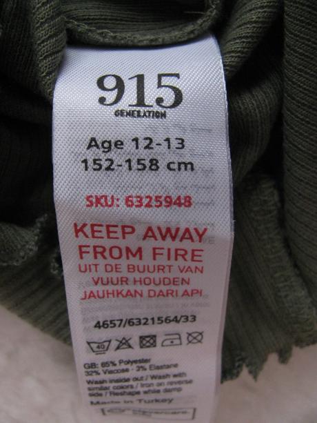 Khaki pružné tričko crop top, new look,158