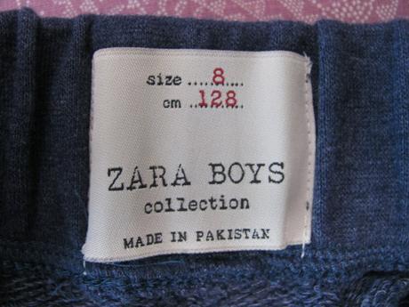 Dětské modré bavlněné tepláky zara, zara,128