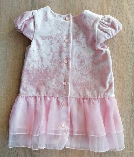 Růžové společenské šatičky vel 3-6 měsíců, george,68