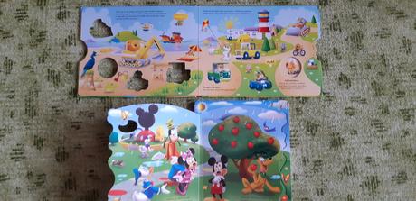 Knížky - mickey (okénková) a žirafa (hýbací),