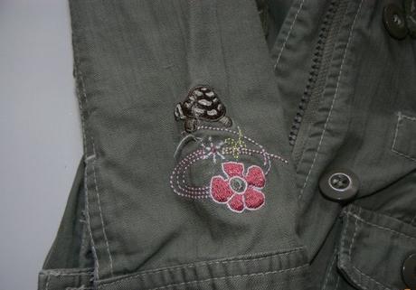 Jarní plátěná bundička vyteplená s mikinou, topolino,86