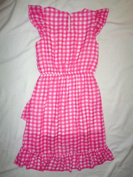 Luxusní bílorůžové volánové šaty, bluezoo,134