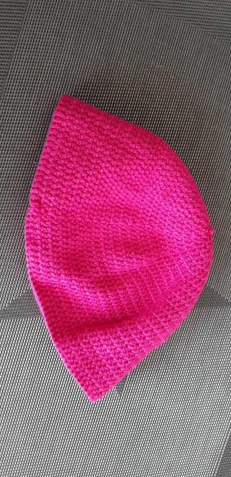 Dětská háčkovaná růžová čepice jaro-podzim 1-2r, 86