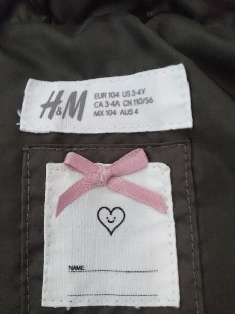 Zimní kabátek, h&m,104