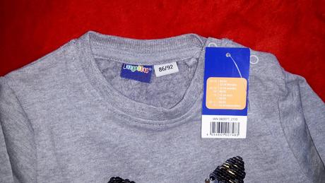 Mikina s kočičkou lupilu 86/92 nová, lupilu,92