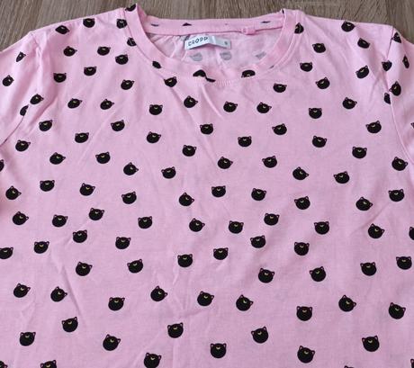 Dívčí triko sv. růžové krátký rukáv kočičky cropp, s