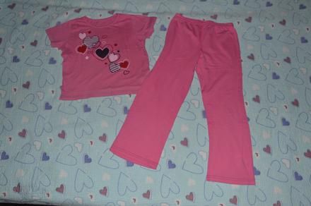 Bavlněné pyžamo pyžamko se srdíčky, cherokee,122