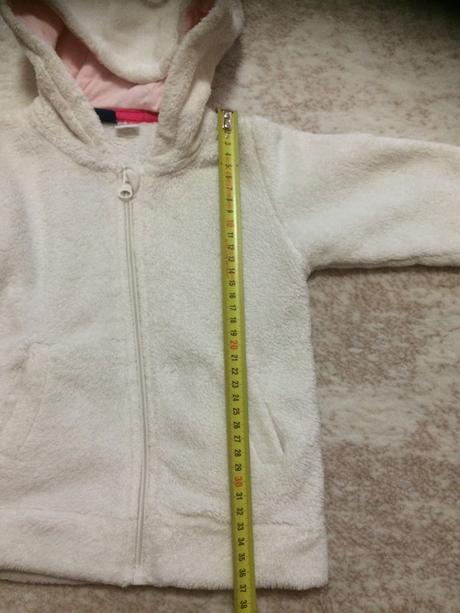 Chlupatá mikina s ouškami, lupilu,86