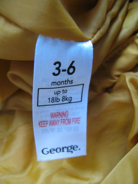 Kojenecká zimní kombinéza s kapucí hořčicové barvy, george,68