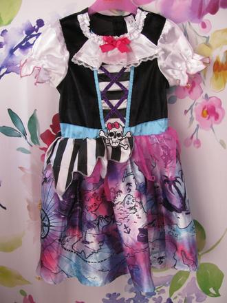 Kostým 2 dílný-krásná malá pirátka+pirátská čelenk, 