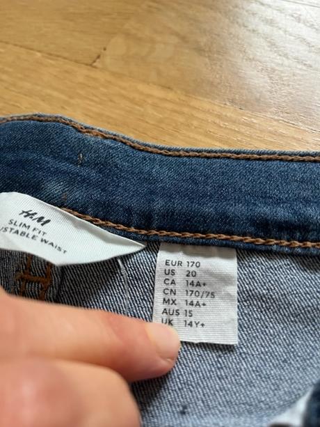 Klasické rifle džíny, h&m,170