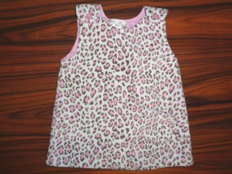 Teploučké flízové tygrované šaty - hnědorůžové, baby,68