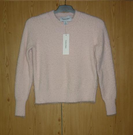 Baby růžový dámský svetřík / pulovr calvin klein, calvin klein,s