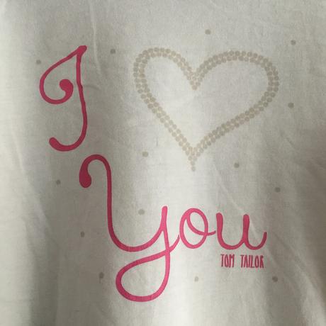 Vel. 104 smetanové triko se srdíčkem, 104