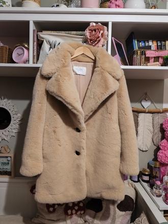 Pudrový kožíšek zara, zara,xs