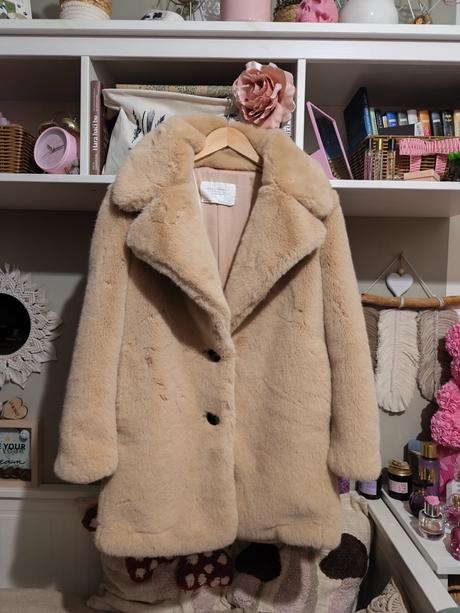 Pudrový kožíšek zara, zara,xs