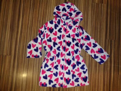 Luxusní huňaťoučký flízový župan - srdíčkový, girl2girl,98