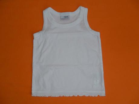 Bílé tričko/tílko s motýlkem, next,74