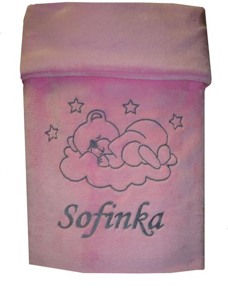 Deka s výšivkou jména na přání-více barev a obrázk,