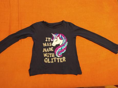 Dívčí triko s měnícími flitry ca, vel. 146, c&a,146