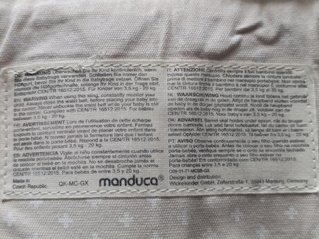 Dětské nosítko manduca belly button, manduca