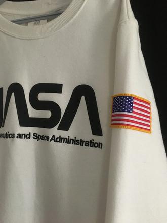 Vel. xs bílá mikina nasa, xs