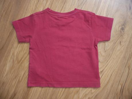 Červené tríčo next s opičákem na 9-12m-vel.80, next,80