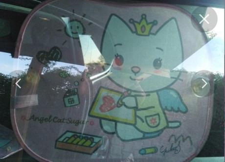 Stínítko do auta angel cat sugar, 