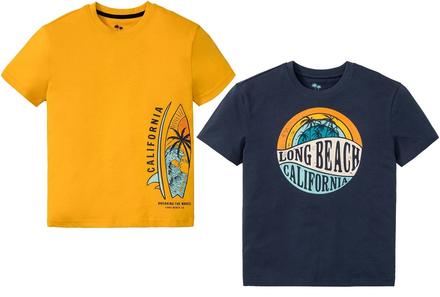 2-pack letní trička hořčicové + tmavé vel. 146/152, pepperts,146 / 152