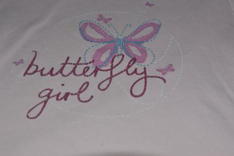 122 128 bavlněné růžové triko s motýlem dl. rukáv, george,128