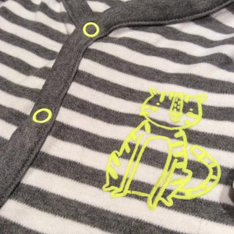 Bavlněný overal s neon kočičkou, mothercare,74