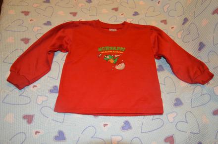 110 116 červená teplá mikina, 116