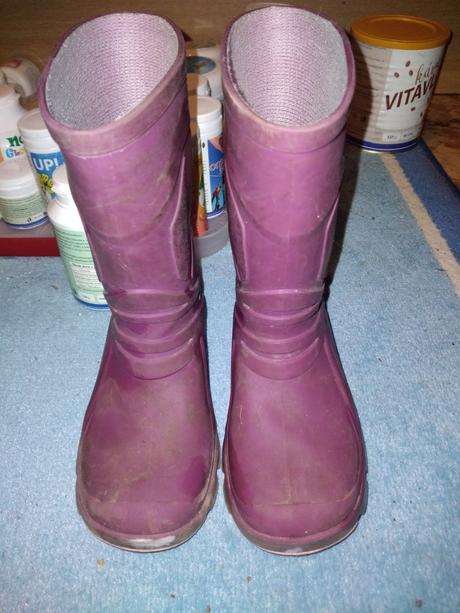 Dívčí gumáky lístečky vel. 26 - 27, 17.5 cm, 26