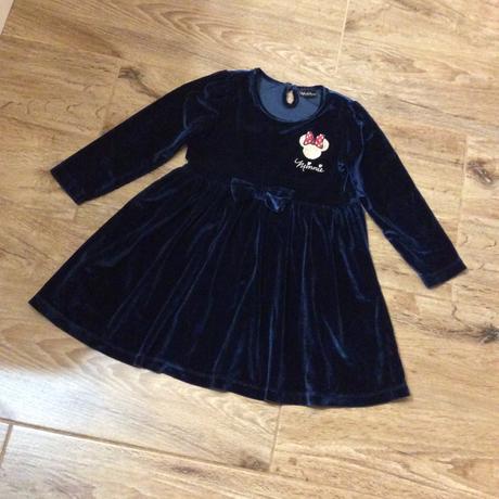 Sametkové šaty s myškou minnie, disney,104