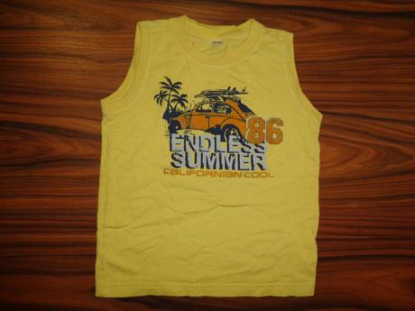 Žluté letní tílko s autem 98/104, rebel,98