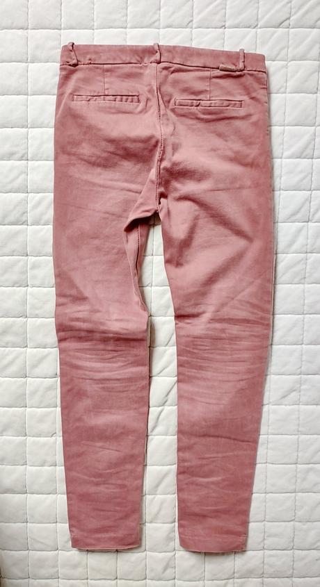 Tmavě starorůžové kalhoty, zara,140