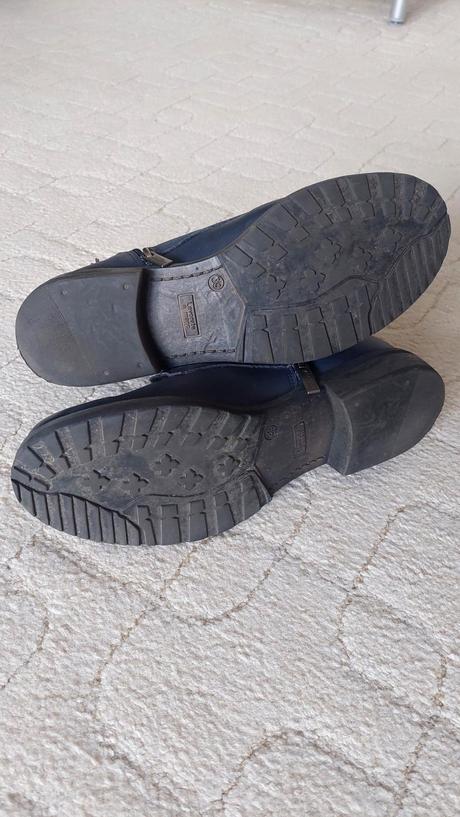 Modré kožené zateplené boty, vel. 39, 39