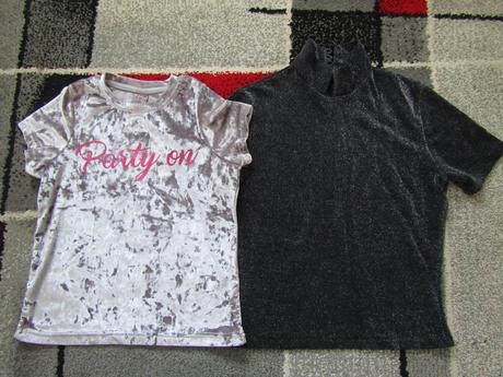 1xpárty tričko zn.y.f.k vel.128+1x třpytivé triko, 128