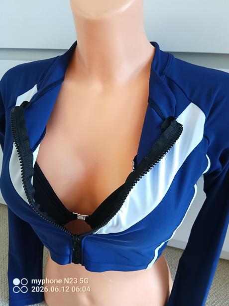 Crop top mikina s push up podprsenkou zn."aiosnuo", l