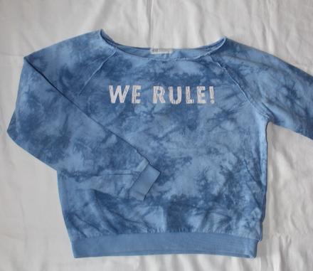 Ub107. vyšisovaná "džínová" mikina 10-11 let, h&m,146