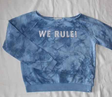 Ub107. vyšisovaná "džínová" mikina 10-11 let, h&m,146