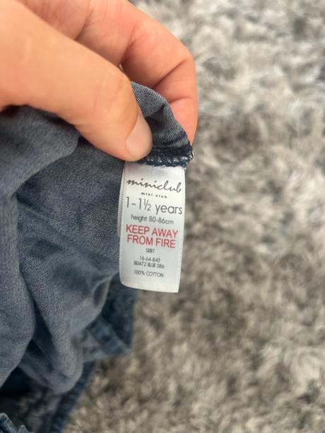 Riflová kolová sukně vel. 80-86/1-1,5 r, miniclub,86