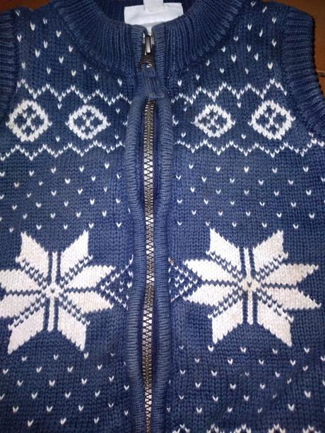 Klučičí jarní, podzimní vesta vzor vel. 86 - 92, 86