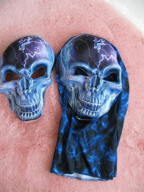 Kostým-oboustranná škraboška kostlivce halloween,