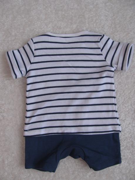 Kojenecké letní bavlněné body,overal se žirafou, f&f,56