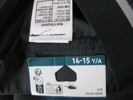 Tmavě šedé dětské kraťasy, decathlon,170