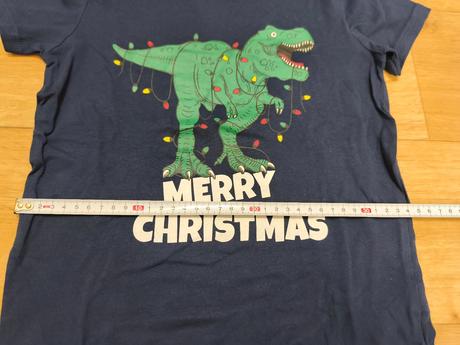 Vánoční tričko s dinosaurem, 128